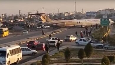 avion Iran nesreca video screen