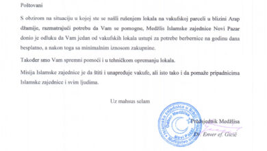 Saopcenje Medzlisa
